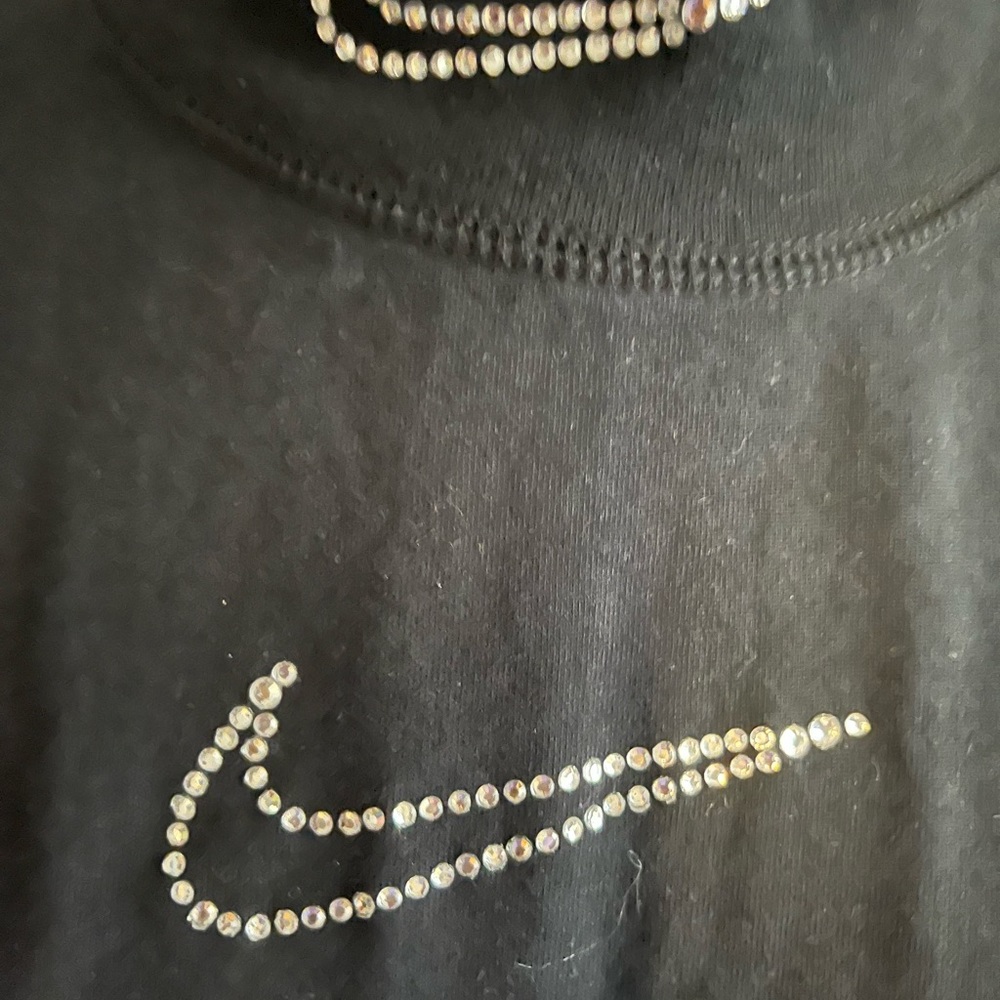 Nike black loose fit long sleeve tee. With Nike crystal swoosh. - Picture 3 of 5